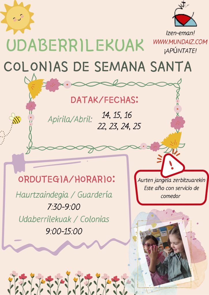 Colonias de Semana Santa 2025