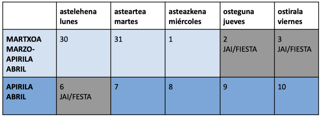 Egutegia _ Udaberrilekuak 2026
